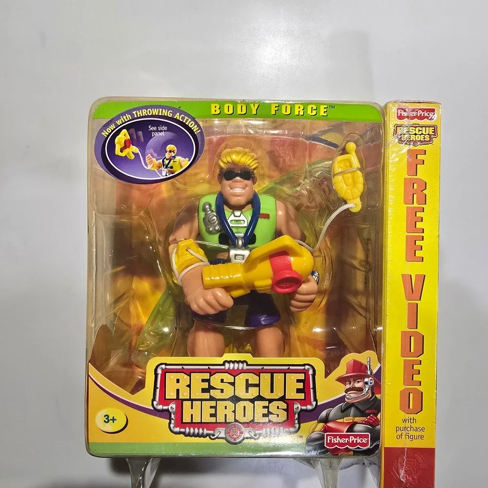 Fisher Price Rescue Heroes Body Force Sandy Beach Action Figure Free Video‎